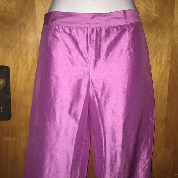 🆕 Pink Silk Calypso Capri Pants. NWT. Size 4. - Picture 2 of 8